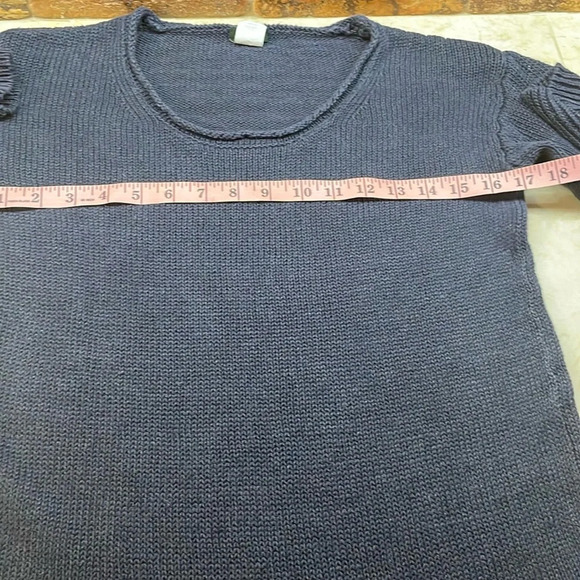 J.Crew Women’s Sweater Linen Long Sleeve Pullover Knit Dark Gray Size S - Picture 4 of 9